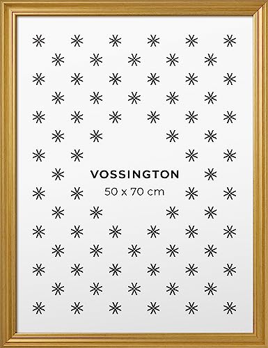 Vossington Bilderrahmen 50x70 Gold - Barock - Dekorativer Mix aus traditionellem und modernem Design - Antik - Posterrahmen - Rahmen für 1 Bild, Poster oder Puzzle im Format 50 x 70 cm (70x50 cm) von Vossington