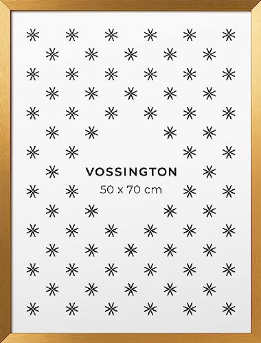 Vossington Bilderrahmen 50x70 Gold - Modernes, klassisches Design - Posterrahmen - Rahmen für 1 Bild, Poster oder Puzzle im Format 50 x 70 cm (70x50 cm) von Vossington
