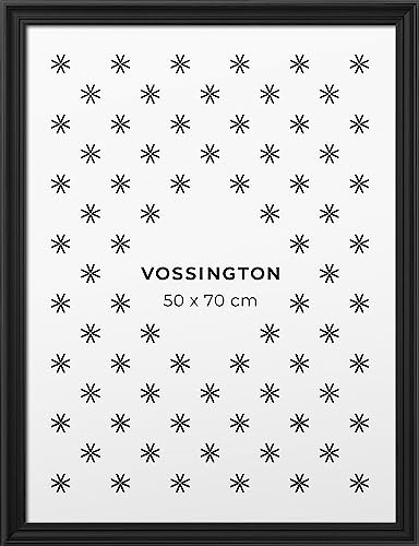 Vossington Bilderrahmen 50x70 Schwarz - Barock - Dekorativer Mix aus traditionellem und modernem Design - Antik - Posterrahmen - Rahmen für 1 Bild, Poster oder Puzzle im Format 50 x 70 cm (70x50 cm) von Vossington