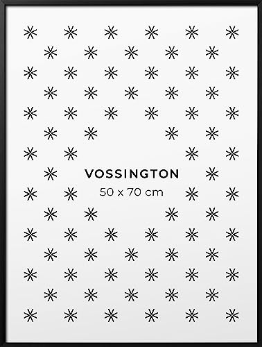 Vossington Bilderrahmen 50x70 Schwarz - Metall - Modernes und schmales Design - Posterrahmen - Rahmen für 1 Bild, Poster oder Puzzle im Format 50 x 70 cm (70x50 cm) von Vossington