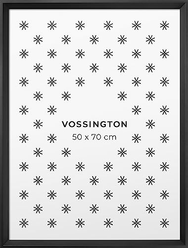 Vossington Bilderrahmen 50x70 Schwarz - Moderner Rahmen mit abgeschrägter Kante - Posterrahmen - Rahmen für 1 Bild, Poster oder Puzzle im Format 50 x 70 cm (70x50 cm) von Vossington