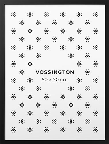 Vossington Bilderrahmen 50x70 Schwarz - Modernes, klassisches Design - Posterrahmen - Rahmen für 1 Bild, Poster oder Puzzle im Format 50 x 70 cm (70x50 cm) von Vossington