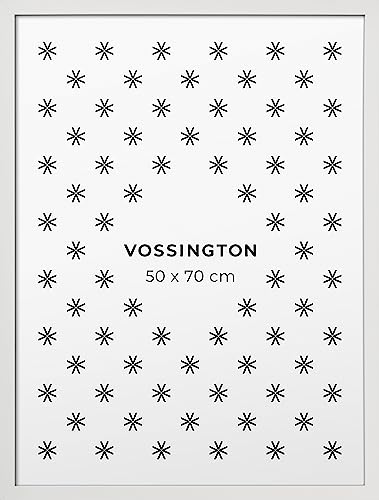 Vossington Bilderrahmen 50x70 Weiss - Modernes, klassisches Design - Posterrahmen - Rahmen für 1 Bild, Poster oder Puzzle im Format 50 x 70 cm (70x50 cm) von Vossington