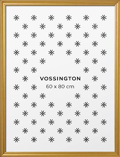 Vossington Bilderrahmen 60x80 Gold - Barock - Dekorativer Mix aus traditionellem und modernem Design - Antik - Posterrahmen - Groß - Rahmen für 1 Bild oder Puzzle im Format 60 x 80 cm (80x60 cm) von Vossington