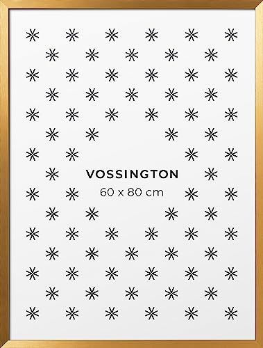 Vossington Bilderrahmen 60x80 Gold - Modernes, klassisches Design - Posterrahmen - Groß - Rahmen für 1 Bild, Poster oder Puzzle im Format 60 x 80 cm (80x60 cm) von Vossington