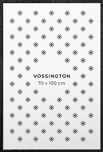 Vossington Bilderrahmen 70x100 Schwarz - Bambus - Modernes Design aus Bambusimitat - Posterrahmen - Groß - Rahmen für 1 Bild, Poster oder Puzzle im Format 70 x 100 cm (100x70 cm) von Vossington