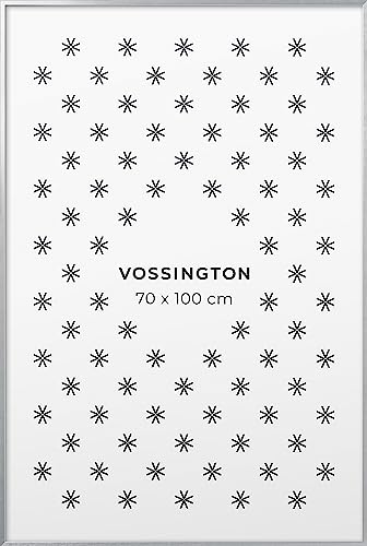 Vossington Bilderrahmen 70x100 Silber - Metall - Modernes und schmales Design - Posterrahmen - Groß - Rahmen für 1 Bild, Poster oder Puzzle im Format 70 x 100 cm (100x70 cm) von Vossington