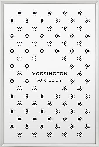 Vossington Bilderrahmen 70x100 Weiß - Moderner Rahmen mit abgeschrägter Kante - Posterrahmen - Groß - Rahmen für 1 Bild, Poster oder Puzzle im Format 70 x 100 cm (100x70 cm) von Vossington