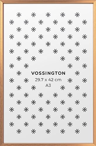 Vossington Bilderrahmen A3 Gold (Altgold) - Metall - Modernes und schmales Design - Fotorahmen - Rahmen für 1 Bild, Foto, Poster oder Puzzle im Format DIN A3 (29,7 x 42 cm) von Vossington