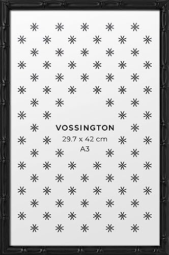 Vossington Bilderrahmen A3 Schwarz - Bambus - Modernes Design aus Bambusimitat - Fotorahmen - Rahmen für 1 Bild, Foto, Poster oder Puzzle im Format DIN A3 (29,7 x 42 cm) von Vossington