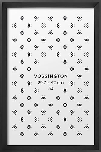 Vossington Bilderrahmen A3 Schwarz - Moderner Rahmen mit abgeschrägter Kante - Fotorahmen - Rahmen für 1 Bild, Foto, Poster oder Puzzle im Format DIN A3 (29,7 x 42 cm) von Vossington