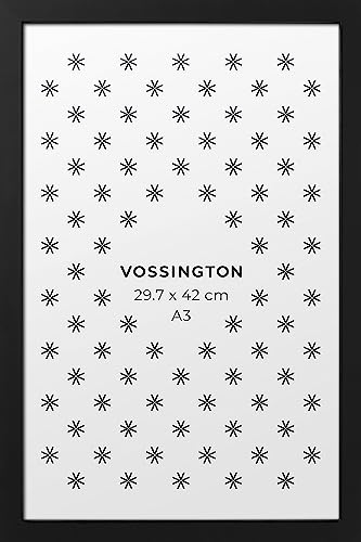 Vossington Bilderrahmen A3 Schwarz - Modernes, klassisches Design - Fotorahmen - Rahmen für 1 Bild, Foto, Poster oder Puzzle im Format DIN A3 (29,7 x 42 cm) von Vossington