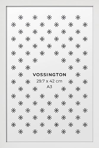 Vossington Bilderrahmen A3 Weiß - Modernes, klassisches Design - Fotorahmen - Rahmen für 1 Bild, Foto, Poster oder Puzzle im Format DIN A3 (29,7 x 42 cm) von Vossington