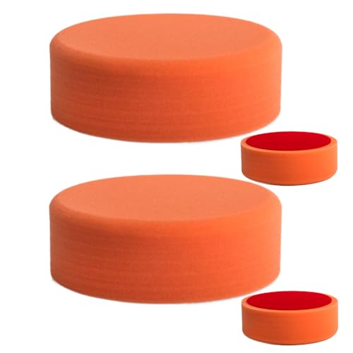 150mm x 50mm Polierpad Klett Set, Polieren Schwämme, Auto Polierpads, Wachs Polierschwamm waschbar, Polishing Pad, vielseitiger Polierschaum für Exzenter Poliermaschine Schleifmaschine (2) von Vossner