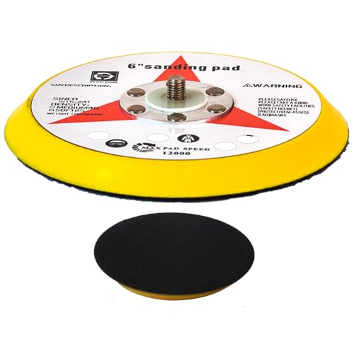 Vossner Stützteller 5/16-24 mit Klett Polierteller für Exzenter Poliermaschine mit Hub 5/16 Zoll (150mm) von Vossner