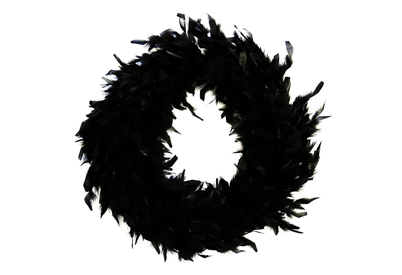 Vosteen Dekokranz Federkranz Schwarz Hänger Deko Weihnachten XL 45 cm, Extra Groß von Vosteen