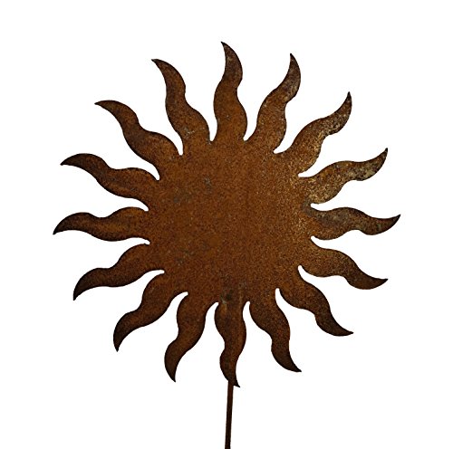 Vosteen Gartenstecker Dekostecker Edelrost - Gartendeko Rost - Motiv Sonne von Vosteen
