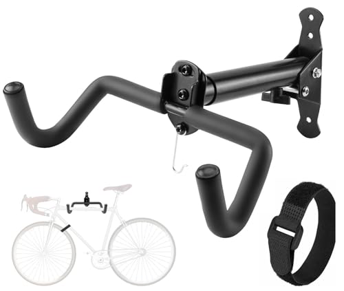 Vousile Fahrradhalter Fahrrad Wandhalterung, 2 Stück Klappbar Einstellbar Wandhaken Garage Haken, Storage Hooks Fahrradhalter für Mountainbike von Vousile