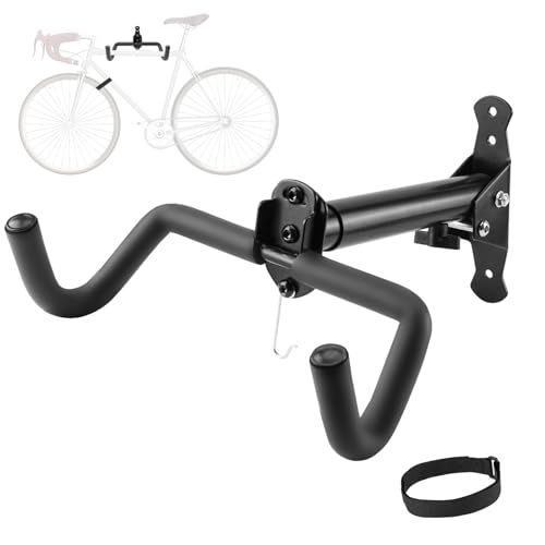 Vousile Bike Fahrradhalter Fahrrad Wandhalterung, Klappbar Einstellbar Wandhaken Garage Haken, Storage Hooks Fahrradhalter für Mountainbike von Vousile