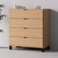 VOX Kommode "SIMPLE Sideboard mit 4 Schubladen, Maße B/T/H: 90/47/94,5 cm" Soft-Close Function, mit schwarzen Metallgriffe von Vox