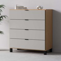 VOX Kommode "SIMPLE Sideboard mit 4 Schubladen, Maße B/T/H: 90/47/94,5 cm" Soft-Close Function, mit schwarzen Metallgriffe von Vox