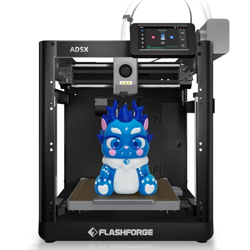 FLASHFORGE AD5X 3D-Drucker,Smart Multi-Color 3D Drucker mit IFS Die 4 Farben Drucken,600mm/s Hochgeschwindigkeits,Automatische Nivellierung,300°C Direktextruder,Druckgröße 220 * 220 * 220mm FLASHFORGE AD5X 3D-Drucker,Smart Multi-Color 3D Drucker mit IFS Die 4 Farben Drucken,600mm/s Hochgeschwindigkeits,Automatische Nivellierung,300°C Direktextruder,Druckgröße 220 * 220 * 220mm von Voxelab