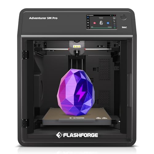 FLASHFORGE Adventurer 5M Pro 3D Drucker,600mm/s Hochgeschwindigkeitsdruck,3D-Druckmaschinen Automatische Nivellierung,Doppelfiltration,Fernüberwachung,Schnellabnehmbare Düse,Automatische Abschaltung von Voxelab