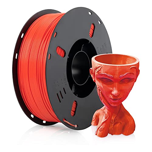 VOXELAB 3D-Drucker-Filament, 1,75 mm PLA Pro (PLA+) Filament, Maßgenauigkeit +/- 0,02 mm, 3D-Druckmaterial 1 kg/Spule (ABS Pro, Rot) von Voxelab