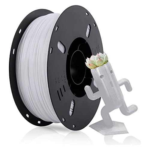 VOXELAB PETG Filament 1.75mm, Hochwertiges 3D Drucker Filament PETG, Gute Haftung für 3D Druck, Vakuumverpackung, Ordentliche Spule, Präzise Maßgenauigkeit +/- 0.02 mm, 1kg (2.2lbs) Weiß von Voxelab