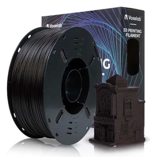 VOXELAB ASA CF Filament 1.75mm, Hochwertiges 3D Drucker Filament ASA CF, Gute Haftung für 3D Druck, Vakuumverpackung, Ordentliche Spule, Präzise Maßgenauigkeit +/- 0.02 mm,1kg (2.2lbs) Marsala von Voxelab
