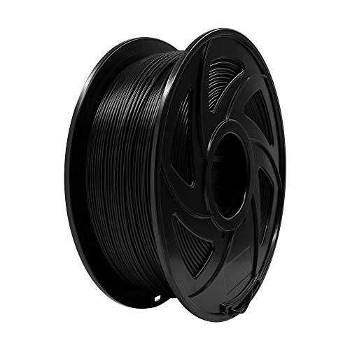 VOXELAB PLA Pro Filament 1.75mm, Hochwertiges 3D Drucker Filament PLA Pro, Gute Haftung für 3D Druck, Vakuumverpackung, Ordentliche Spule, Präzise Maßgenauigkeit +/- 0.02 mm, 1kg (2.2lbs) Schwarz von Voxelab