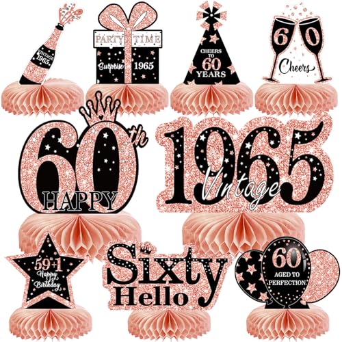 Voxisroma Deko 60. Geburtstag Frauen,9 STK Roségold Rosa Bienenwabe Mittelstück Tischdeko Geburtstag,60 Geburtstag Deko,60 Geburtstag Party Deko Supplies,Geschenke Für Frauen Zum Geburtstag Voxisroma Deko 60. Geburtstag Frauen,9 STK Roségold Rosa Bienenwabe Mittelstück Tischdeko Geburtstag,60 Geburtstag Deko,60 Geburtstag Party Deko Supplies,Geschenke Für Frauen Zum Geburtstag von Voxisroma