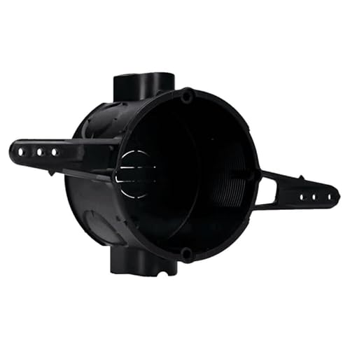 100 Stück Unterputz Gerätedose flach Ø60x41mm M20 Nagellaschen Montagehilfe Kunststoff PS Schwarz Voxura von Voxura