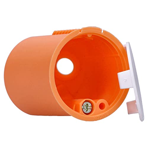 25 Stück Wandleuchten-Anschlussdose Hohlwand Ø 35x45mm Kunststoff PP Orange-Weiß Voxura von Voxura
