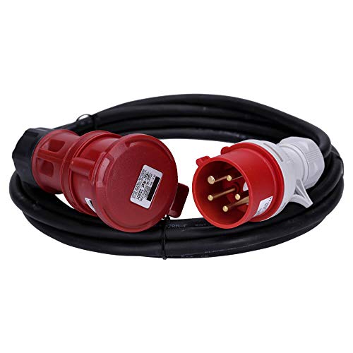 Voxura CEE-Kabel Verlängerungskabel Starkstromkabel 5-polig 400V H07RN-F 5G 1,5 16/5 16A IP44 Phasenwender Starkstrom 5m von Voxura
