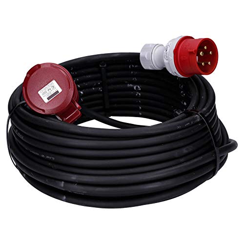 Voxura CEE-Kabel Verlängerungskabel Starkstromkabel 5-polig 400V H07RN-F 5G 1,5 16/5 16A IP44 Phasenwender Starkstrom 25m von Voxura