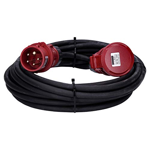 Voxura CEE-Kabel Verlängerungskabel Starkstromkabel 5-polig 400V H07RN-F 5G 2,5 16/5 16A IP44 Starkstrom 10m von Voxura