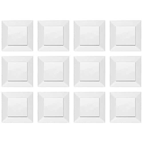 Voxura Concept Komplett Set 12x Wechselschalter + 12x Abdeckung Wippe + 12x Abdeckrahmen 1-fach 50 x 50 mm weiß von Voxura