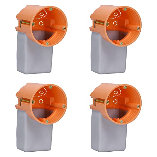 Voxura Hohlwand-Elektronikdose Tunneldose Gerätedose Schalterdose 75mm tief HW Ø 68mm Orange 4 Stück von Voxura
