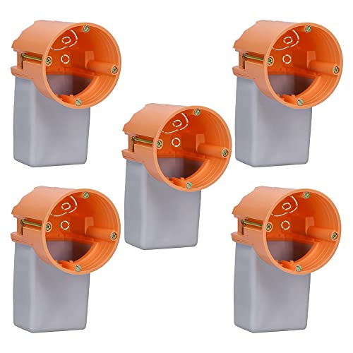 Voxura Hohlwand-Elektronikdose Tunneldose Gerätedose Schalterdose 75mm tief HW Ø 68mm Orange 5 Stück von Voxura