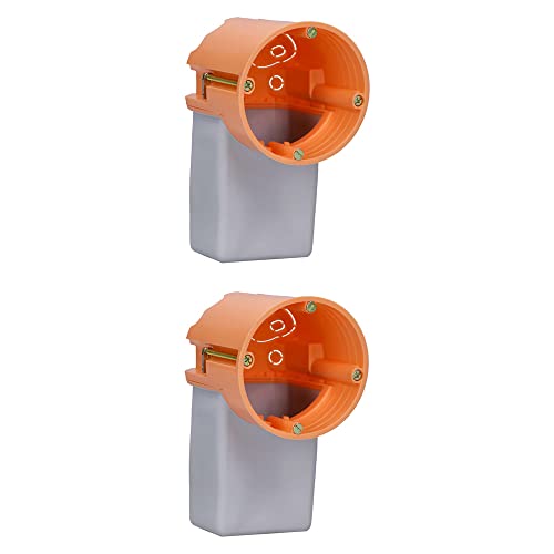 Voxura Hohlwand-Elektronikdose Tunneldose Gerätedose Schalterdose 75mm tief HW Ø 68mm Orange 2 Stück von Voxura