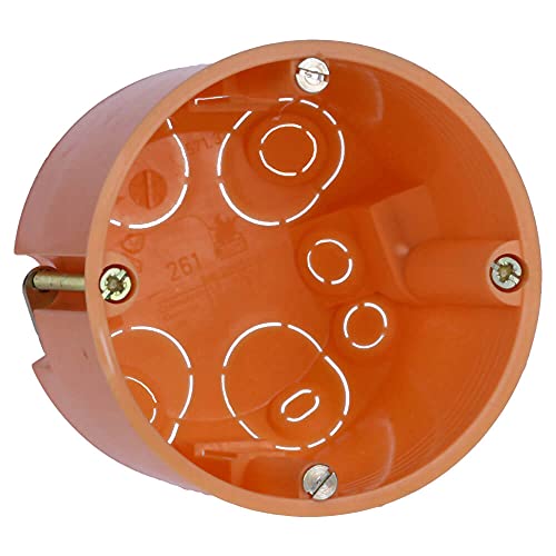 Voxura Hohlwanddose Gerätedose Schalterdose Abzweigdose Orange Unterputz UP HW Ø 68mm 61mm Tiefe tief 100 Stück von Voxura
