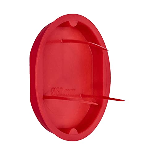 Voxura Signaldeckel rot Ø 60mm für Unterputz-Gerätedose Unterputzdose Schalterdose Verteilerdose rund UP 100 Stück von Voxura