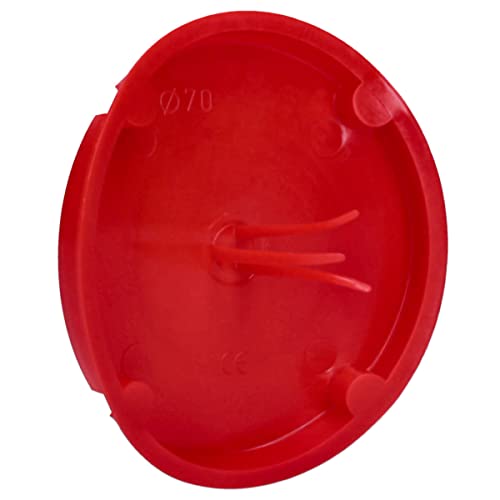 Voxura Signaldeckel rot Ø 70mm für Unterputz-Gerätedose Unterputzdose Schalterdose Verteilerdose rund UP 200 Stück von Voxura