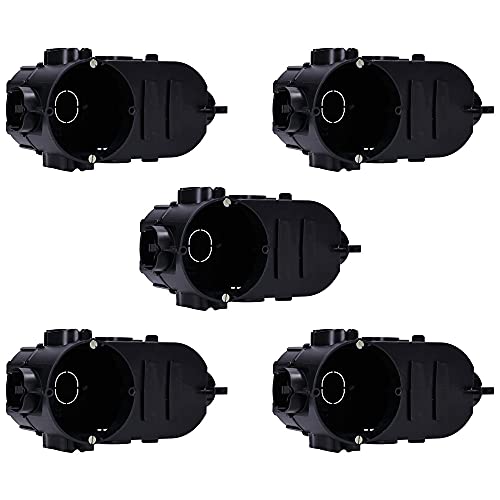 Voxura Unterputz-Elektronikdose Schalterdose Gerätedose Tunnel 149x67x60mm Einbauöffnung Ø 60mm Einbautiefe 67mm tief UP schwarz 5 Stück von Voxura