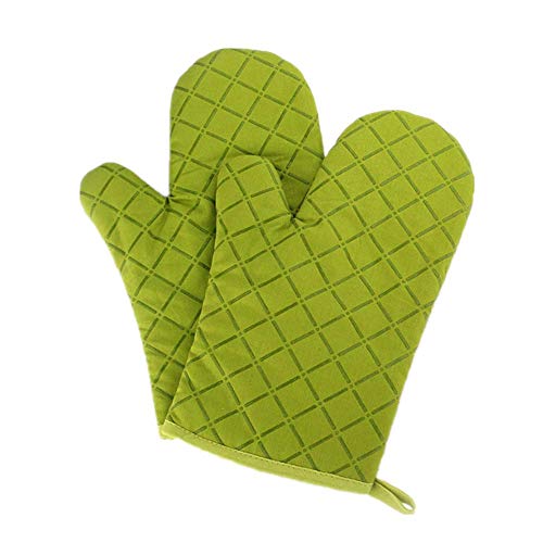 Premium Anti-Rutsch Ofenhandschuhe (1 Paar) bis zu 240 °C - Silikon Extrem Hitzebeständige Grillhandschuhe BBQ Handschuhe - Backofen Handschuhe, zum Kochen, Backen, Barbecue Isolation Pads (Grüne) von Voarge