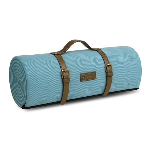Voyager Picknickdecke – Blauer Fischgrätenmuster, extra großer Outdoor-Teppich, 200 x 200 cm, wasserdichte & sanddichte Matte für 6–8 Personen, faltbar, mit Griff, stilvolle Camping- & Stranddecke Voyager Picknickdecke – Blauer Fischgrätenmuster, extra großer Outdoor-Teppich, 200 x 200 cm, wasserdichte & sanddichte Matte für 6–8 Personen, faltbar, mit Griff, stilvolle Camping- & Stranddecke von Voyager