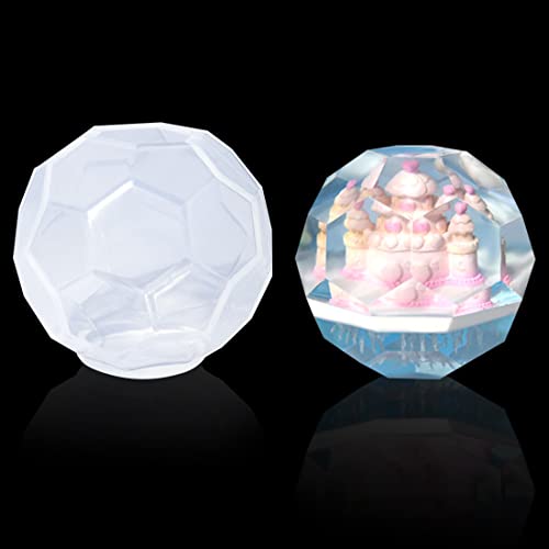 Voyyphixa Geometrie Kugel Silikonform Epoxidharz, Diamant kugel Epoxidharz Formen, Sphere Gießform für Seifen Kerzen Herstellung, DIY Kunsthandwerk von Voyyphixa