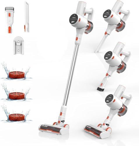 Vozascly P8 Akku Staubsauger Kabellos - Akkustaubsauger Beutellos mit Touchscreen von Vozascly