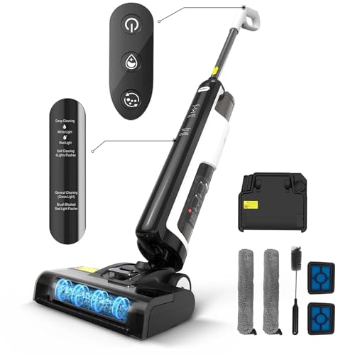 Vozascly W12SE Akku-Staubsauger, Scheuersaugmaschine Scheuersaugmaschine, Selbstreinigung, Autonomie, Autonomie 45 min, Anti-Web-Haare, Elektrolytische Desinfektion, 1,15 l Doppeltank Vozascly W12SE Akku-Staubsauger, Scheuersaugmaschine Scheuersaugmaschine, Selbstreinigung, Autonomie, Autonomie 45 min, Anti-Web-Haare, Elektrolytische Desinfektion, 1,15 l Doppeltank von Vozascly